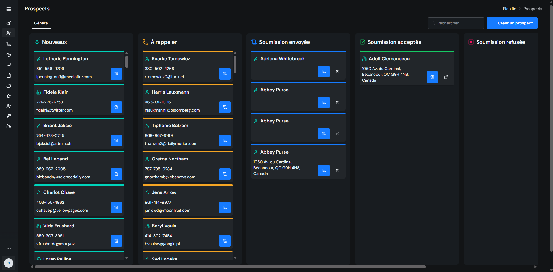 Kanban de vente